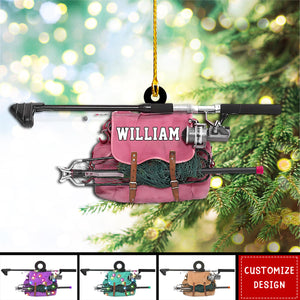 Personalized Fishing Bag Christmas Ornament, Gift For Fishing Lovers - 2024 New Release