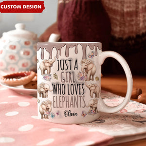 Just A Girl Who Loves Elephants - Personalized Mug