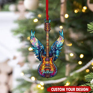 2024 New Release-Personalized Electric Guitar Christmas Ornament-Gift for Guitar Players