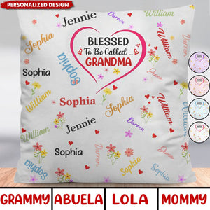 Bless To Be Called Grandma Nana Mom - Personalized Pillow