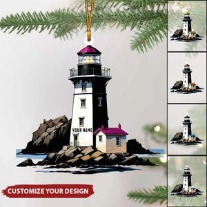 Personalized Lighthouse Christmas Ornament Coastal Lighthouse Ornament Gift - 2024 New Release