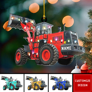 Personalized Bulldozer Christmas Ornaments Gift For Heavy Equipment Lovers - 2024 New Release