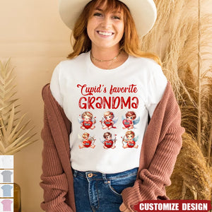 Personalized Cupid's Favorite Grandma T-Shirt