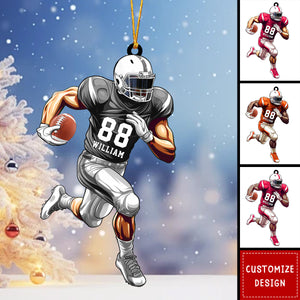 American Football Player Personalized Ornament,Keychain - Gift For American Football Lovers