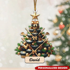 Personalized Hockey Christmas Tree Ornament-Gifts For Hockey Lovers-2024 New Release