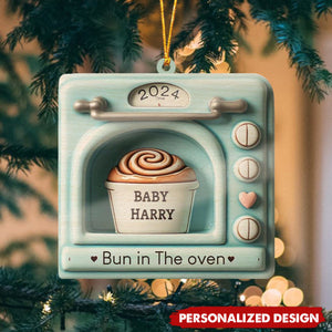 Personalized Expecting Baby Bun In Oven Christmas Ornament-Gifts For Pregnancy,New Mom-2024 New Release