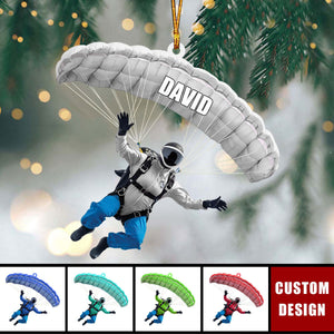 Personalized Parachute Ornament - Paragliding,Skydiving Gift - 2024 New Release