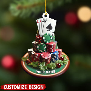 Personalized Poker Ornament-2024 New Release