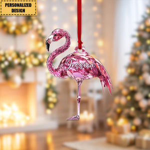 Personalized Flamingo Christmas Ornament-Gift For Flamingo Lover-2024 New Release