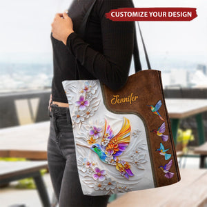 Stunning Hummingbird Dragonfly Butterfly - Personalized Gardening Tote Bag