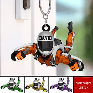 Personalized Skydiving Keychain, Gift For Skydiving Lovers - 2024 New Release