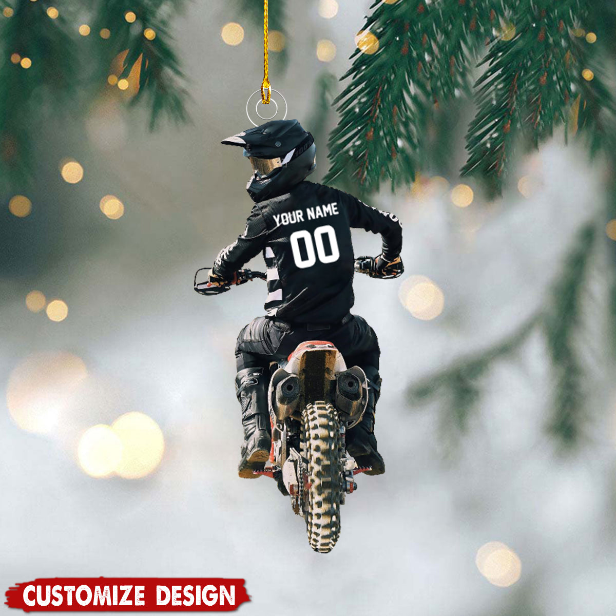 Personalized Motocross Christmas Ornament- Gift For Racing Lovers - 2024 New Release