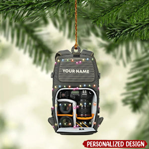 Camera Bag-Personalized Christmas Ornament-Gift For Photography Lover