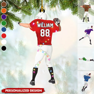 2024 New Release Back American Football Player - Personalized Christmas Ornament- Gift For Football Players