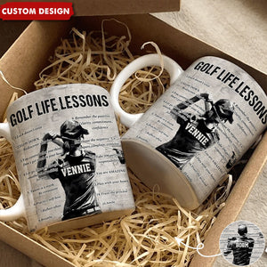 Personalized Golf Life Lessons Mug - Great Gift For Golf Lovers