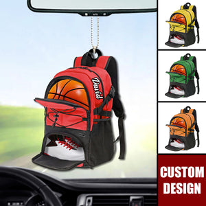 Personalized Basketball Bag Car Ornament-Gift For Basketball Players