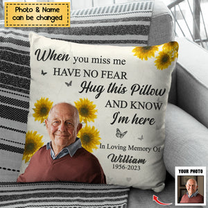 Custom Photo You're Never Out Of My Mind - Memorial Personalized Custom Pillow