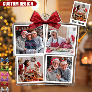 Family Photo Christmas Box Gift - Personalized Acrylic Photo Ornament