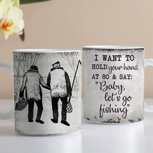 Baby, Let's Go Fishing Coffee Mug - Gift For Couple, Fishing Lovers