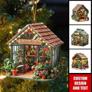 Personalized Greenhouse Christmas Ornament Gift For Plant Lover,Gardener-2024 New Release