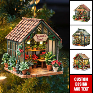 Personalized Greenhouse Christmas Ornament Gift For Plant Lover,Gardener-2024 New Release