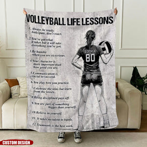 Personalized Motivational Volleyball Girl Blanket Gift For Volleyball Lovers