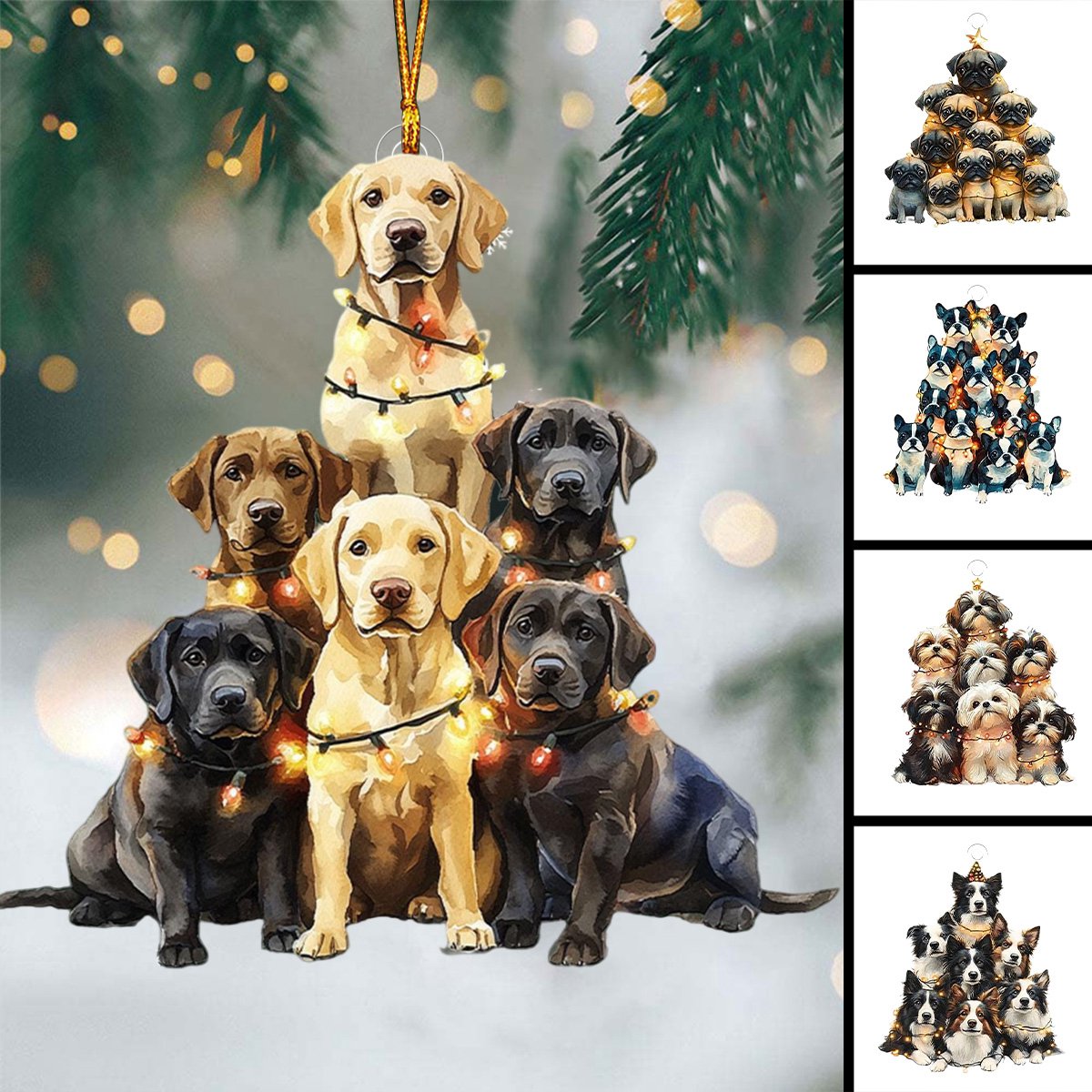 Dog Breed Ornament - Gift For Dog Lover- 2024 New Release