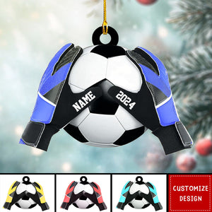 Personalized  Soccer Goal Keeper Christmas Ornament - Gift For Soccer Lovers