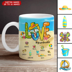 Love Grandmalife Summer Loving Beach Personalized Mug