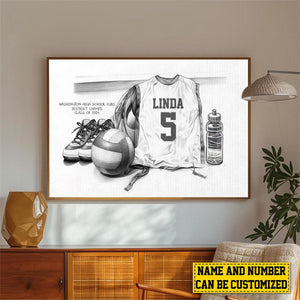 Personalized Class Volleyball Team Poster-Poster Gift For Volleyball Team Members