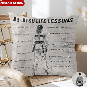 Personalized Jiu-Jitsu Life Lessons Pillow-Gift For Jiu-Jitsu Lovers