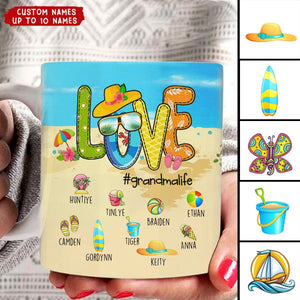 Love Grandmalife Summer Loving Beach Personalized Mug