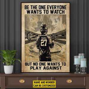 Personalized Lacrosse Motivation Poster- Gift For Lacrosse Lovers