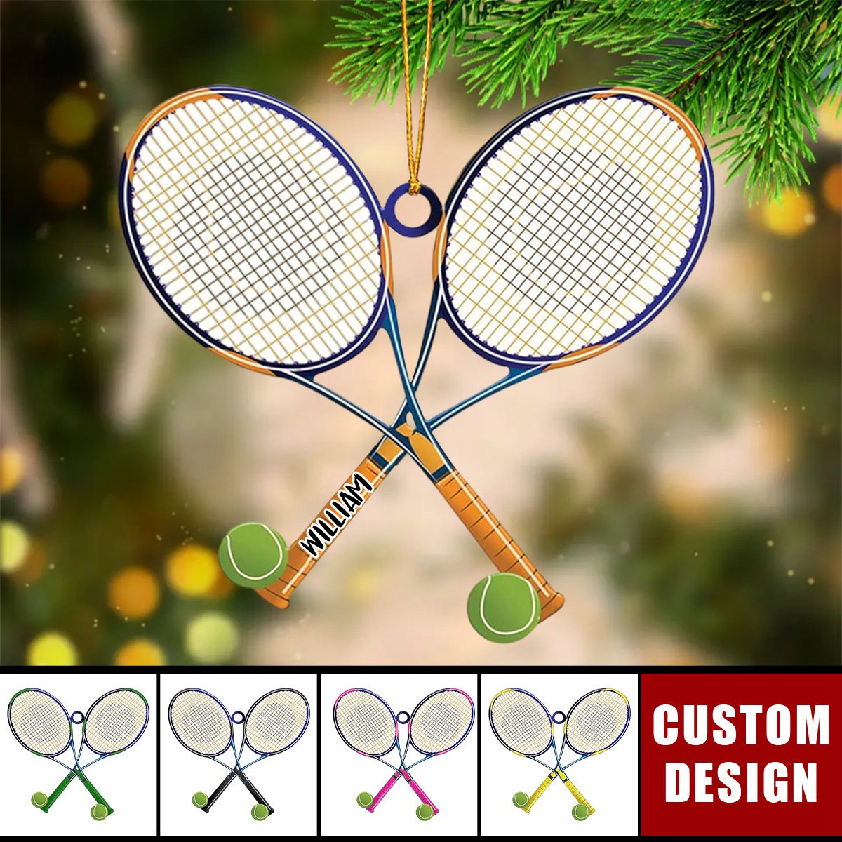 Personalized Tennis Christmas Ornament, Gift For Tennis Lovers - 2024 New Release