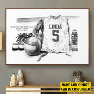 Personalized Class Volleyball Team Poster-Poster Gift For Volleyball Team Members