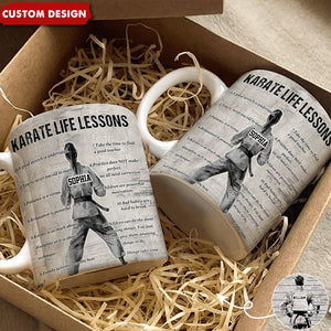 Personalized Karate Life Lessons Mug-Gift For Karate Lovers