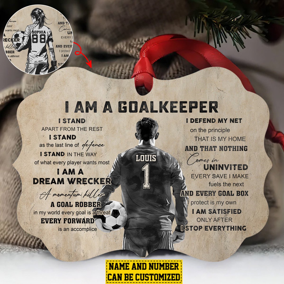 I Am A Goalkeeper Personalized Soccer Christmas Ornament-Gift For Soccer Lovers-2024 New Release