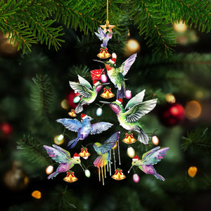 Funny Hummingbird Christmas Tree Ornament-Gift For Bird Lover-2024 New Release