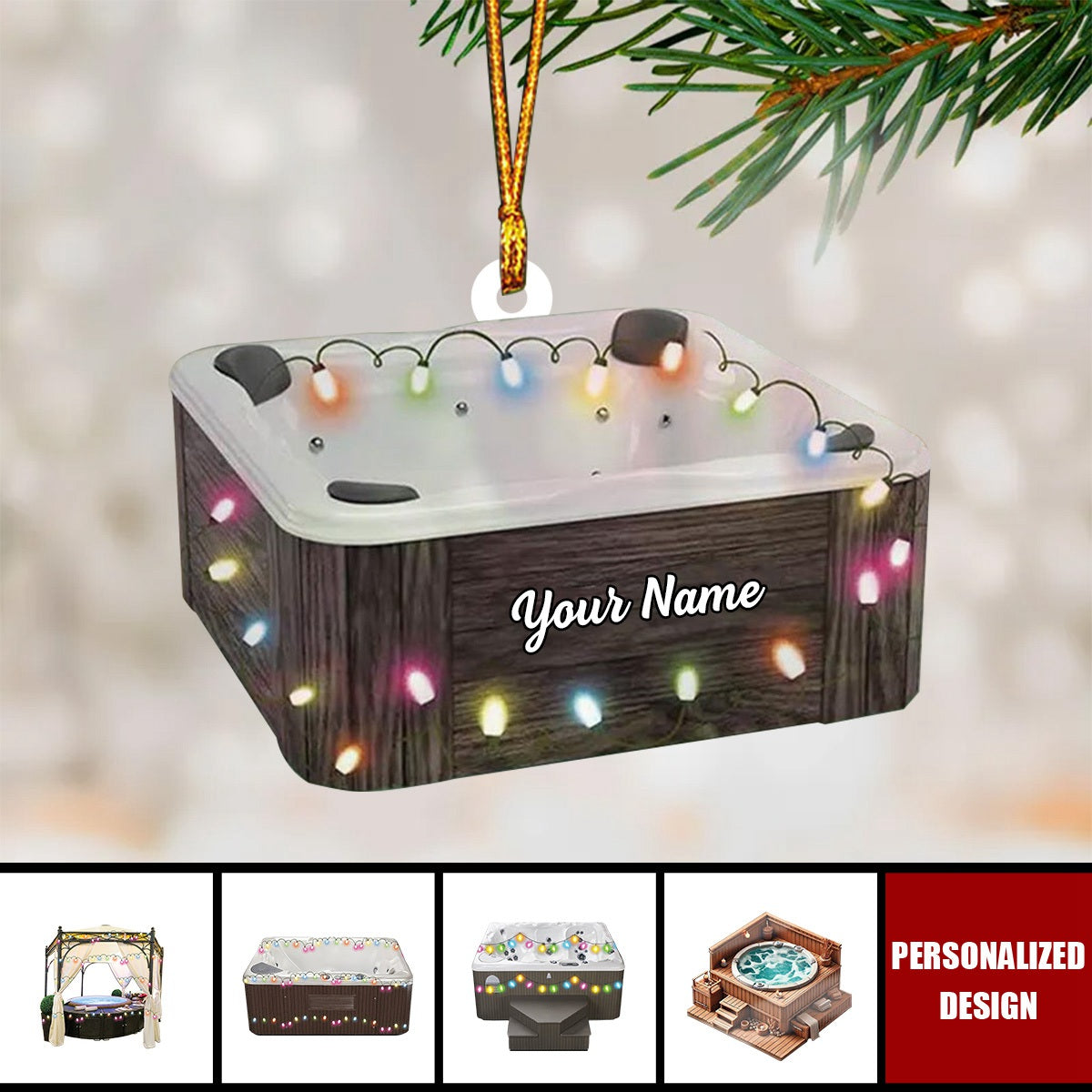 Personalized Hot Tub Spa Swimming Pool Christmas Ornament-Gifts For Spa Lovers-2024 New Release