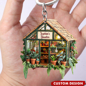 Personalized Greenhouse garden Keychain-Gifts For garden Lovers