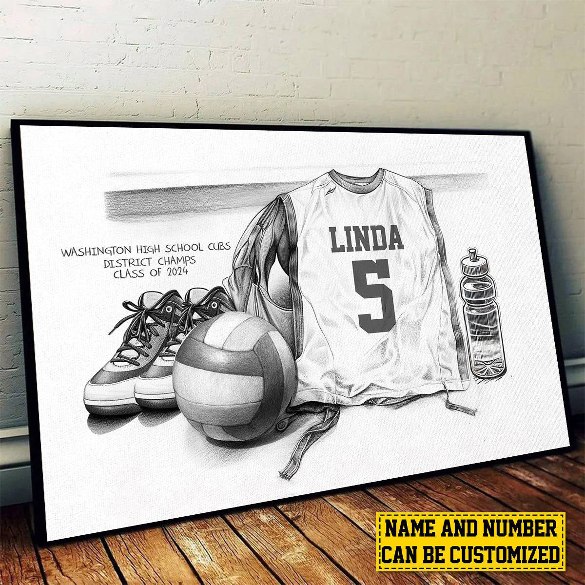 Personalized Class Volleyball Team Poster-Poster Gift For Volleyball Team Members