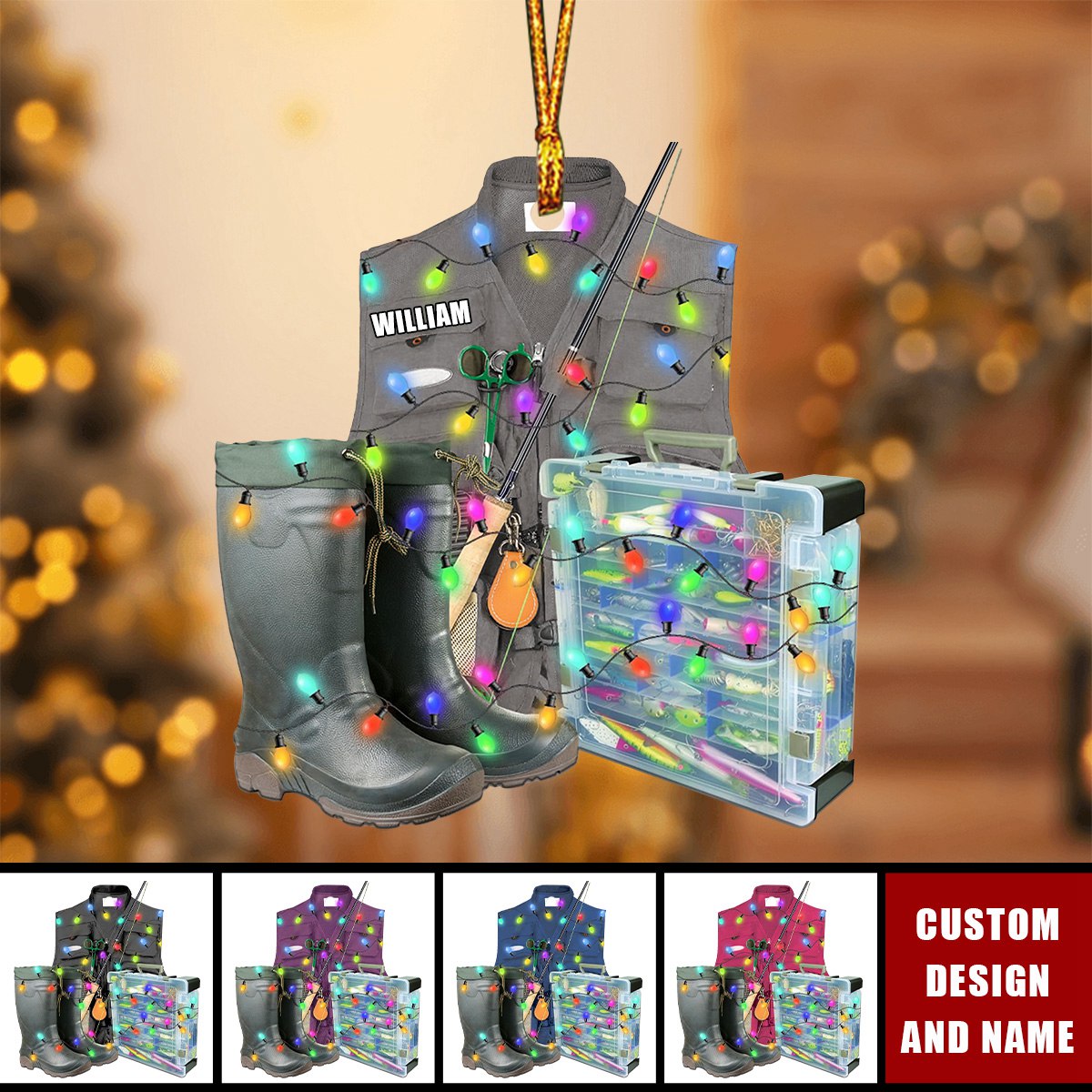 2024 New Release Personalized Fishing Christmas Ornaments-Gift For Fishing Lover