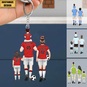 Personalized Soccer Family Keychain - Gift For Soccer Lover