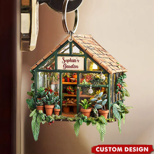 Personalized Greenhouse garden Keychain-Gifts For garden Lovers