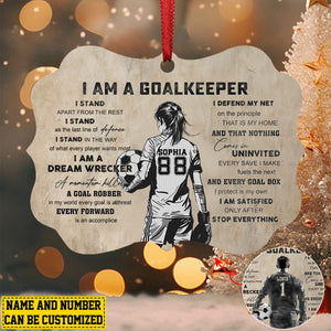 I Am A Goalkeeper Personalized Soccer Christmas Ornament-Gift For Soccer Lovers-2024 New Release