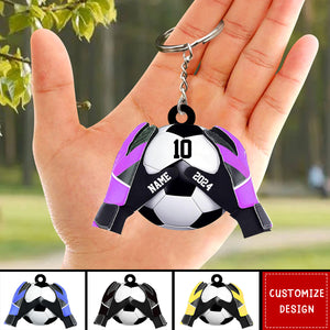 Personalized Soccer Goal Keeper Keychain - Gift For Soccer Lovers - 2024 New Release