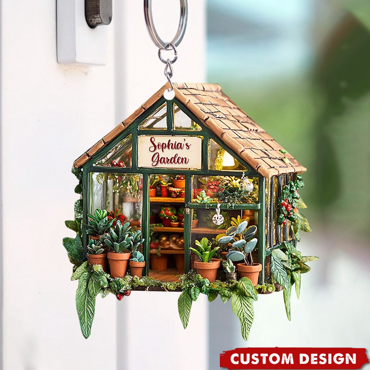 Personalized Greenhouse garden Keychain-Gifts For garden Lovers