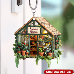 Personalized Greenhouse garden Keychain-Gifts For garden Lovers