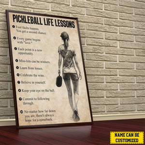 Personalized Pickleball Girl Canvas Poster,Gift For Pickleball Lovers