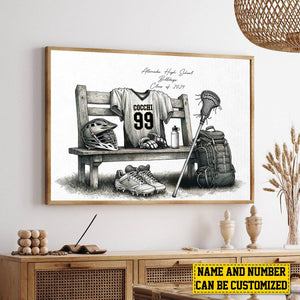 Personalized Class Lacrosse Team Poster-Poster Gift For Lacrosse Team Members